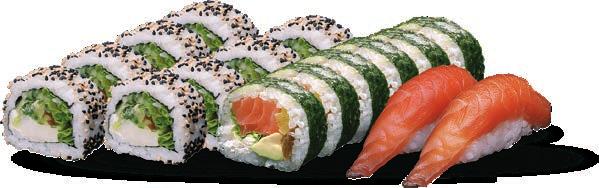 Z rybą maślaną 24 zł California tuna 8 szt. Z tuńczykiem 36 zł California Gold 8 szt.