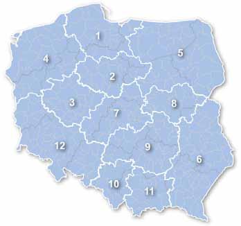 5 Bezpłatne Doradztwo Techniczne 5 Zespół wsparcia Technicznego 1 Region Łódź Wieslaw Skok reg. Nazwa reg. tel.