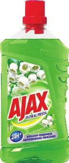 Uniwersalny płyn do mycia Ajax Aktywna formuła usuwająca brud bez szorowania. Wyjątkowo skutecznie czyści wszystkie powierzchnie w domu.