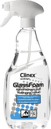 Płyn do mycia szyb Glass CLINEX Skuteczny i niezawodny płyn do mycia szyb, luster, kryształów, powierzchni emaliowanych i laminowanych, a także elementów ze stali nierdzewnej.