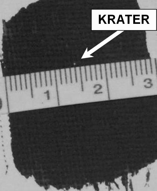 224 W. Skrzeczanowski 30 mj każdy. Powstały krater ma średnicę nieprzekraczającą 0,3 mm i niewielką głębokość.