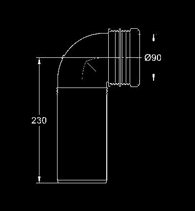 długość 300 mm PRYSZNICE 42 327 000 14,00 kolano odpływowe DN