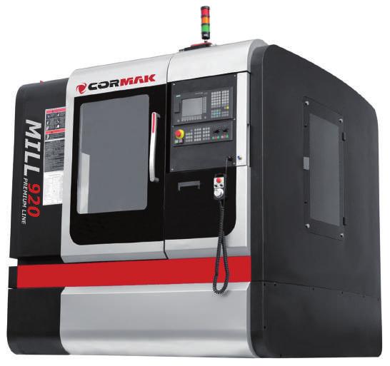24 CENTRA OBRÓBCZE MILL 920 PREMIUM LINE Dostępne sterowania: SIEMENS 828D napędy servo firmy SIE- MENS wrzeciono 8000 obrotów prowadnice liniowe 16 narzędziowy magazyn 3-kolorowe lampki alarmowe
