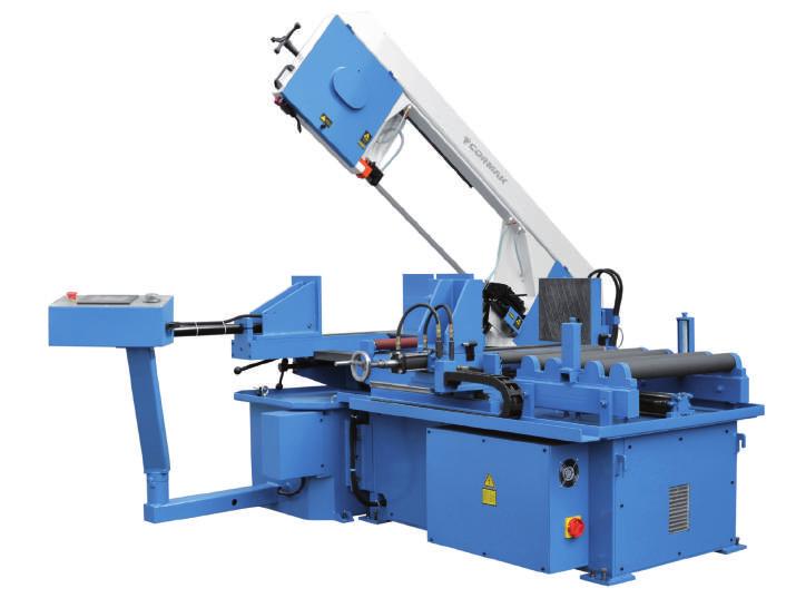 silnik główny płynna regulacja posuwu ramy piły seryjne wyposażenie w hydrauliczne mocowanie obrabianego przedmiotu funkcja pamięci położenia ramienia hydrauliczne mocowanie elementu hydrauliczny