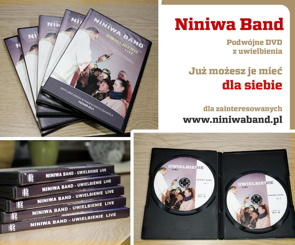 NINIWA Band kup płytę DVD Ukazało się podwójne wydawnictwo DVD z modlitwy uwielbienia prowadzonej przez poznańską wspólnotę Niniwy.