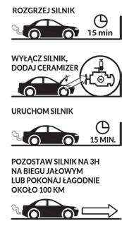 Ceramizer do silników czterosuwowych pojazdów użytkowanych ekstremalnie Główne korzyści z zastosowania Ceramizera : Zapewnia stałą ochronę trących się powierzchni silnika na około 10 000 km jazdy