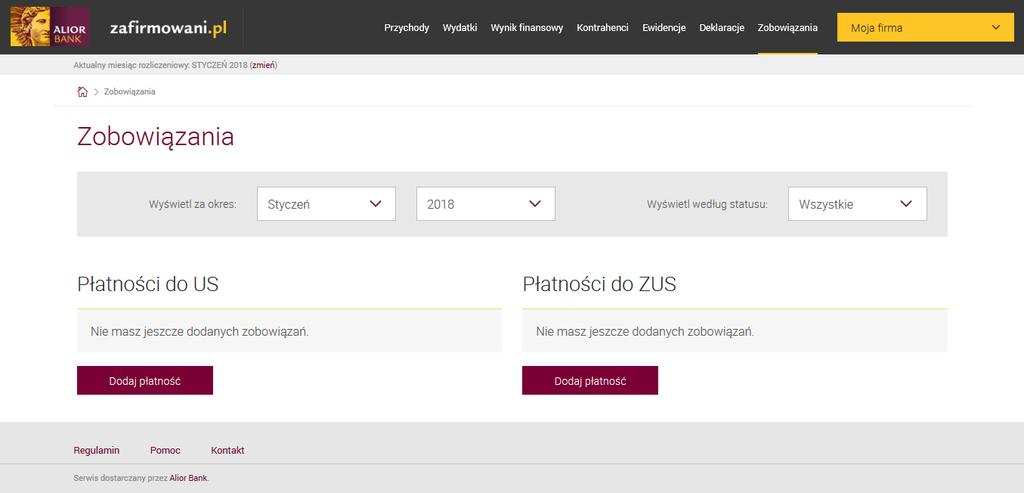 7K); kwoty oraz daty płatności: Płatności do ZUS: