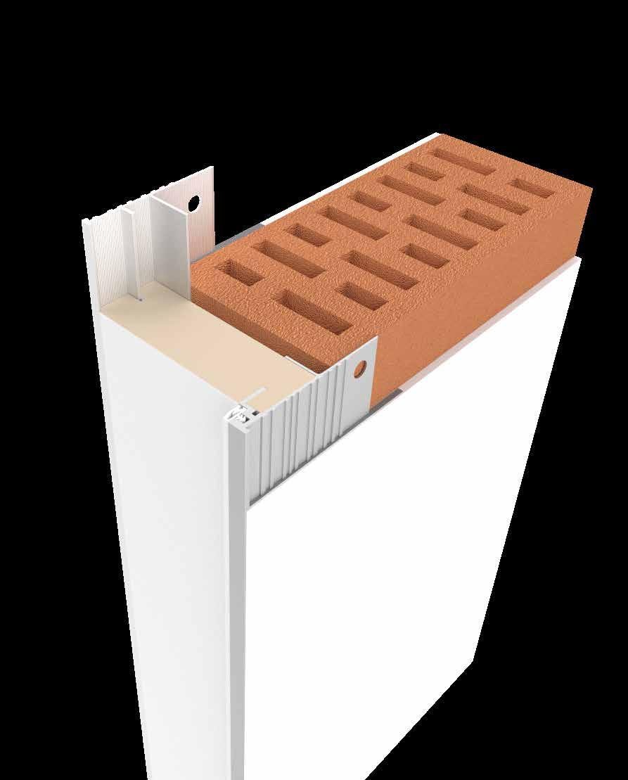 G 3 Dobierz grubość ościeżnicy (G) Adjust the thickness of the frame (G) system: DM system: DM VERTE Montaż w ścianie murowanej Installation in masonry wall Profile ościeżnicy oraz stojak