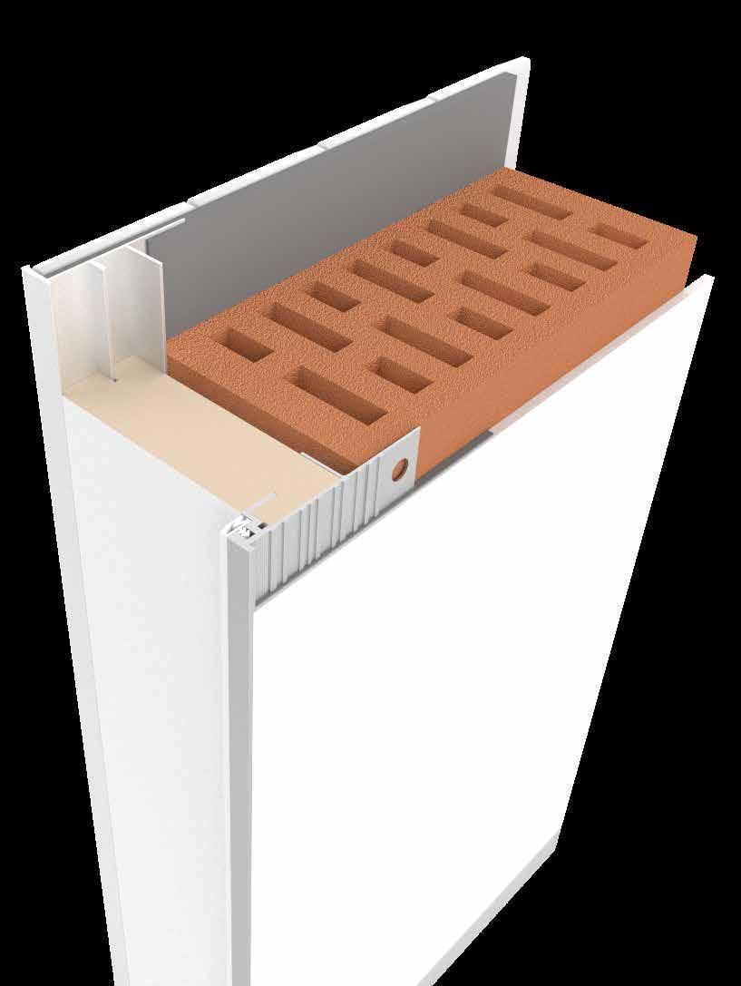 3 Dobierz grubość ościeżnicy (G) Adjust the thickness of the frame (G) system: DMK Montaż w ścianie murowanej Installation in masonry wall Ościeżnica pozwala na montaż glazury po stronie nie
