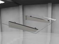 hartowanego : w standardzie 6mm x 2 - materiał wspornika : stal nierdzewna - wykończenie wspornika: szlif