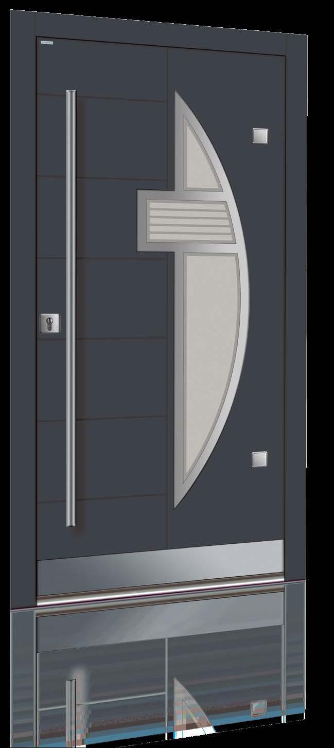TOP DESIGN INOX TOP DESIGN INOX I07 - Kolor RAL9006 (opcja) - Wykończenie przy szybie INOX - Wykończenie INOX