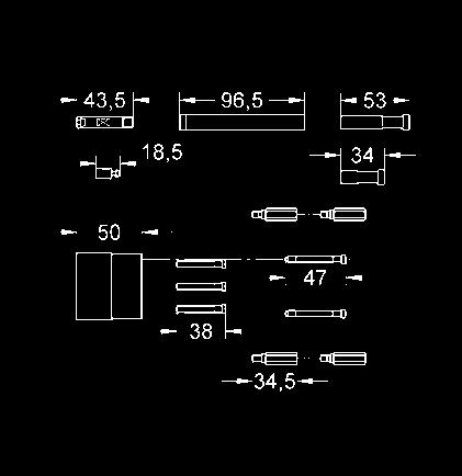 Talentofil 28 990 000 lub 28 991 000 zastępuje użycie przerywacza strumienia 46 191 000 chrom 115,00 zestaw przedłużek 1/2, 25 mm do Rapido