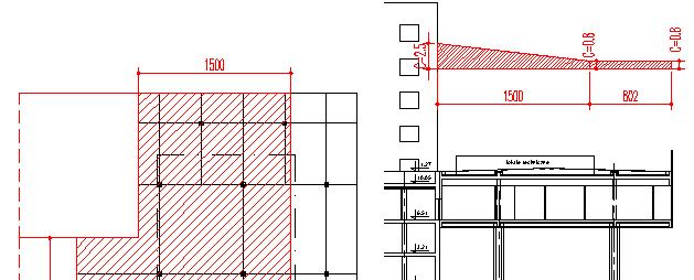 Str.:14/26 Określenie współczynnika kształtu dachu C Worki śnieżne wynikające z attyki pominięto zgodnie z Z1-5: