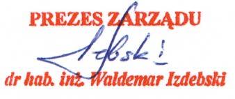 Sp. z o.o. 02-732 Warszawa, ul. Kubickiego 9 lok. 5 tel./fax (22) 847-35-80, 843-41-68, 853-31-15 GSP-1421/2015 Warszawa dn.17.06.2015r. Sz.P. Kazimierz Bujakowski Główny Geodeta Kraju ul.