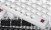 250V~/16A przenośne z wyłącznikiem i przesłonami, 3 2P+Z, 250V~/16A