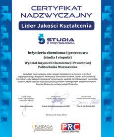 Działalność naukowa 26 Od Wydziałowej Rady Samorządu Studenckiego 28 Koło naukowe Inżynierii Chemicznej i