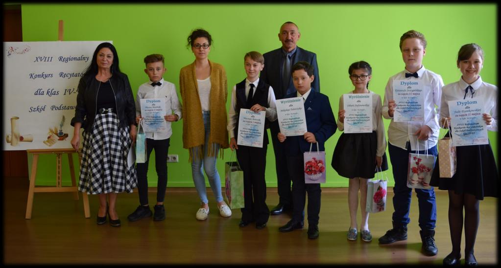 XVIII Regionalny Konkurs Recytatorski Recytatorski Konkurs Regionalny to przesłuchania uczestników, którzy przeszli już kilkustopniowe eliminacje (szkolne, gminne, powiatowe, dzielnicowe).