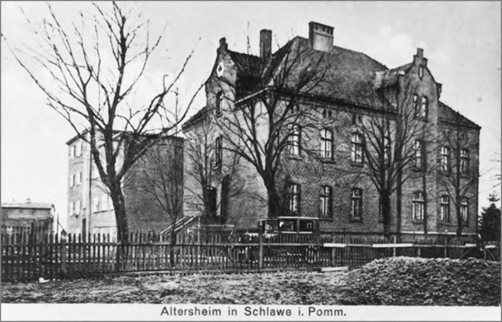 Architektura i urbanistyka dawnego Sławna w świetle źródeł ikonograficznych 211 Szpital miejski zbudowany w 1888 roku, a od roku 1897, po rozbudowie, przemianowany na powiatowy przypominał obiekt