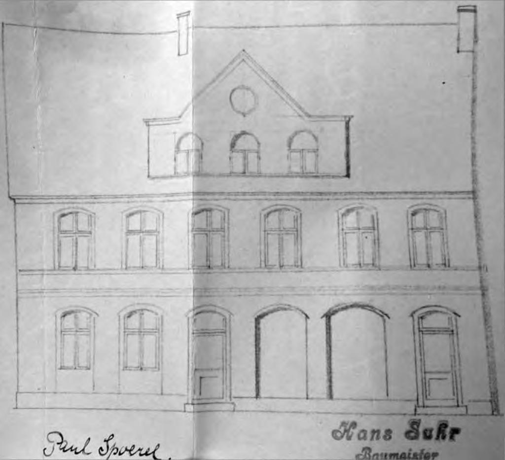 220 Ewa Gwiazdowska Ryc. 49. Sławno, projekt budowy hotelu. Fotokopia na papierze barwionym różowo, datowana na 24 października 1933 roku (Archiwum Państwowe w Szczecinie, Akta miasta Sławna, sygn.