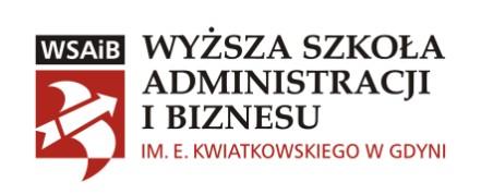 Załącznik nr 2b do Uchwały Senatu nr 2/05/2017 Wyższej Szkoły Administracji i Biznesu im. E. Kwiatkowskiego w Gdyni z dnia 31 maja 2017 r.