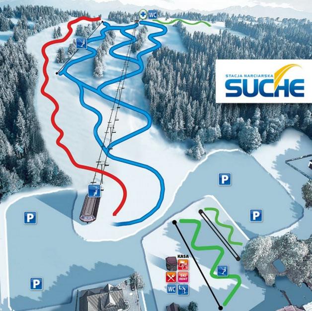 Murzasichle SKI 5 wyciągów narciarskich na trasach o długościach 180-450m o zróżnicowanym stopniu trudności, przenośnik taśmowy SunKid długości 85m oraz tor do SnowTubingu (200m).