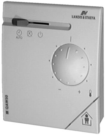 Używane wielofunkcyjne zadajniki temperatury Do dyspozycji są następujące wielofunkcyjne zadajniki temperatury oraz czujnik temperatury w pomieszczeniu: Wielofunkcyjny zadajnik temperatury QAW70, z