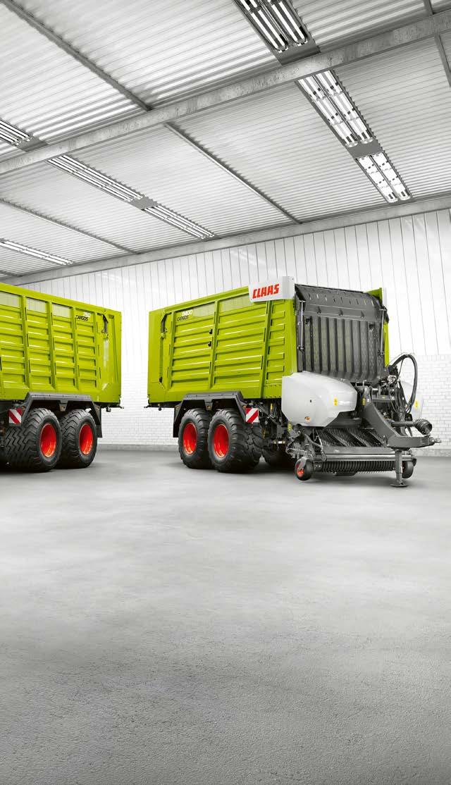 napęd 18 Podwozie / ogumienie 20 Oś kierowana 22 Oświetlenie 24 Przyczepy wielozadaniowe CARGOS 9000 / 8000 26 Budowa 30 EFFICIENT FEEDING SYSTEM 32 AQUA NON STOP