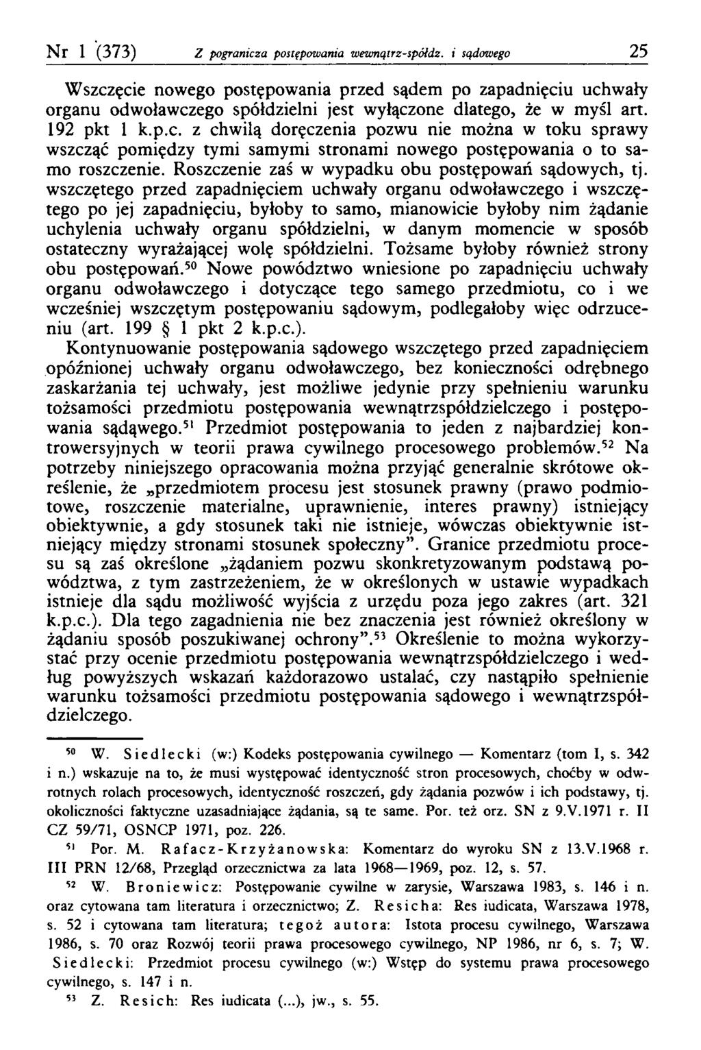 Nr 1 (373) Z pogranicza postępowania wewnątrz-spółdz.
