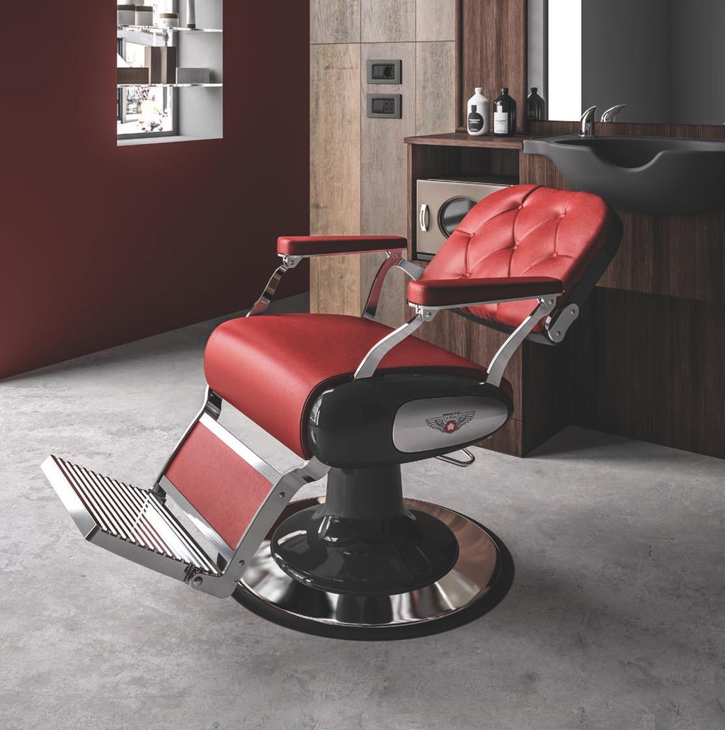 7 ELVIS Stool Taboret barberski. szer.: 34 cm wys.: 55 75 cm gł.