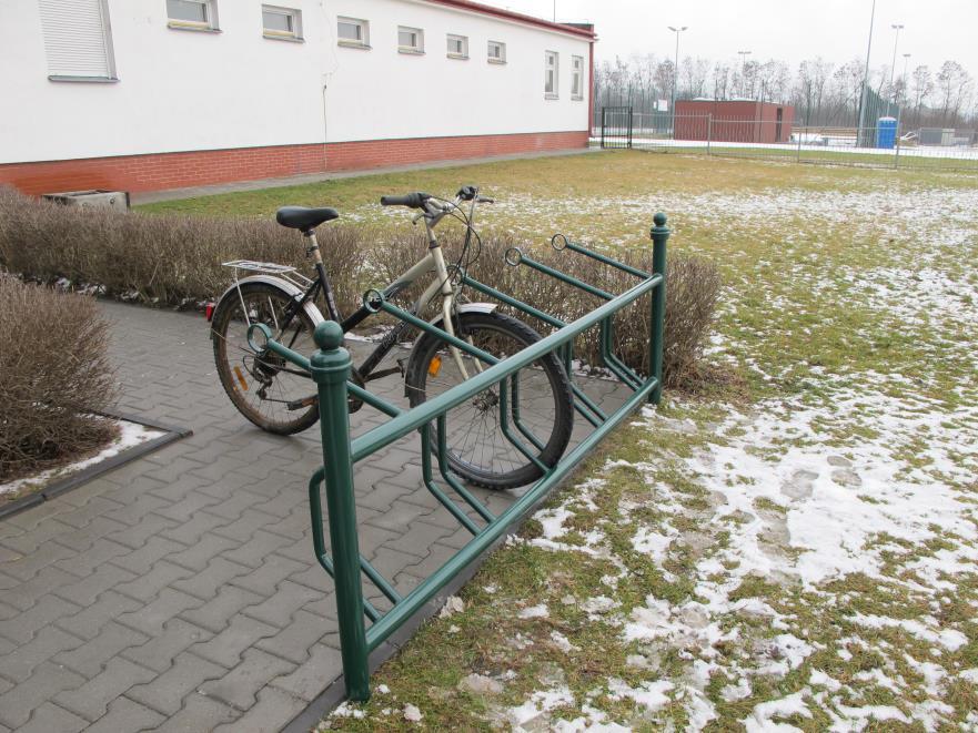 Stojaki na rowery 6 sztuk STOJAK ROWEROWY STAL Z UCHWYTAMI DO ZAPIĘCIA -