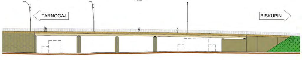 Budowa Mostu Wschodniego w ciągu Obwodnicy Śródmiejskiej we Wrocławiu- -Wiadukt WD-1 nad ul. Wilczą Elewacja Przekrój poprzeczny Wizualizacje Firma Projektowa Wanecki sp. z o.o., ul.
