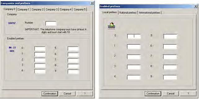 Podobne warunki są przedstawione w następnym oknie Enabled prefixes, które pozwala na