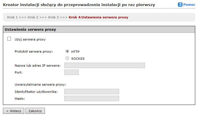 Podręcznik instalacji oraz uaktualniania programu Trend Micro Smart Protection Server 3.3 10. Zmień ustawienia proxy, jeśli Twoja sieć korzysta z serwera proxy. 11.