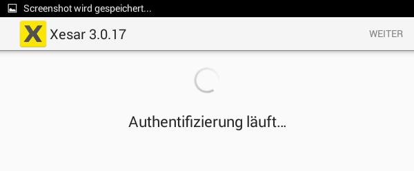Ilustracja 77 Tablet Xesar certyfikat 2 Proces synchronizacji powinien potrwać tylko kilka sekund.