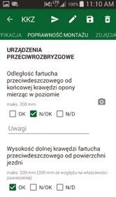 urządzeniu mobilnym do przygotowania raportu w formacie PDF.