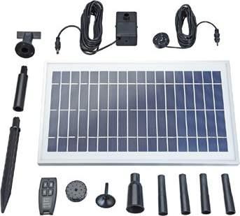 PondoSolar 150 1,4 W 6 V 45 cm 40277 PondoSolar 250 Control 3 W 7 9,5 V 60 cm 43324
