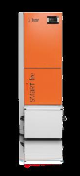 SmartFire 11 Stalowy kocioł na pelety, z automatycznym czyszczeniem wymiennika ciepła i palnika, zapalarką oraz zestawem hydraulicznym, o sprawności 90 % oraz mocy 11 kw.