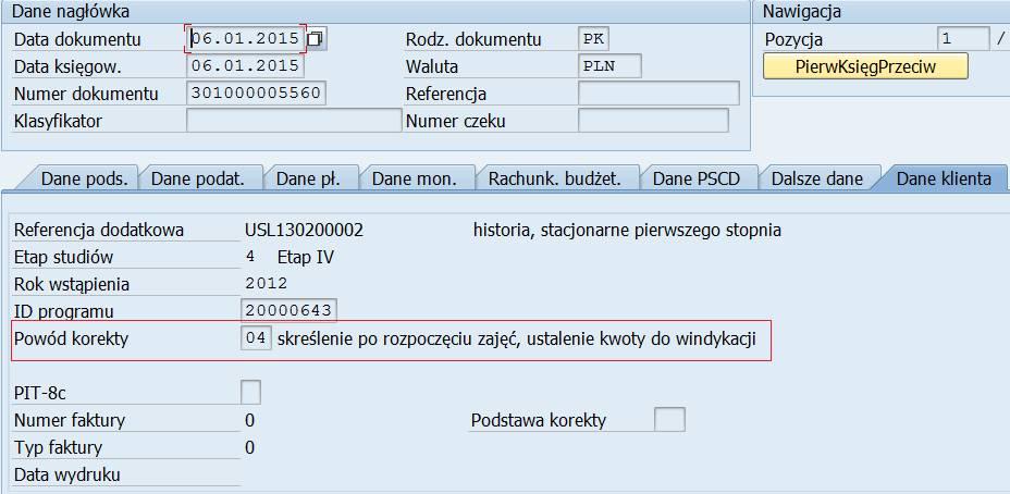 Po uruchomieniu raportu i jego wyeksportowaniu do MS Excel, w kolumnach od A do M znajdują się dane, które można przekopiować do