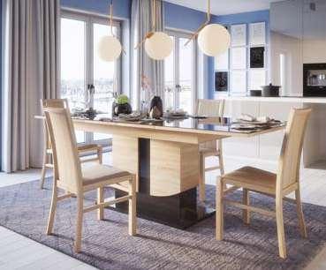sonoma 85/130/175/220 x 77 x 85 cm extendable table sonoma oak 85/130/175/220 x 77