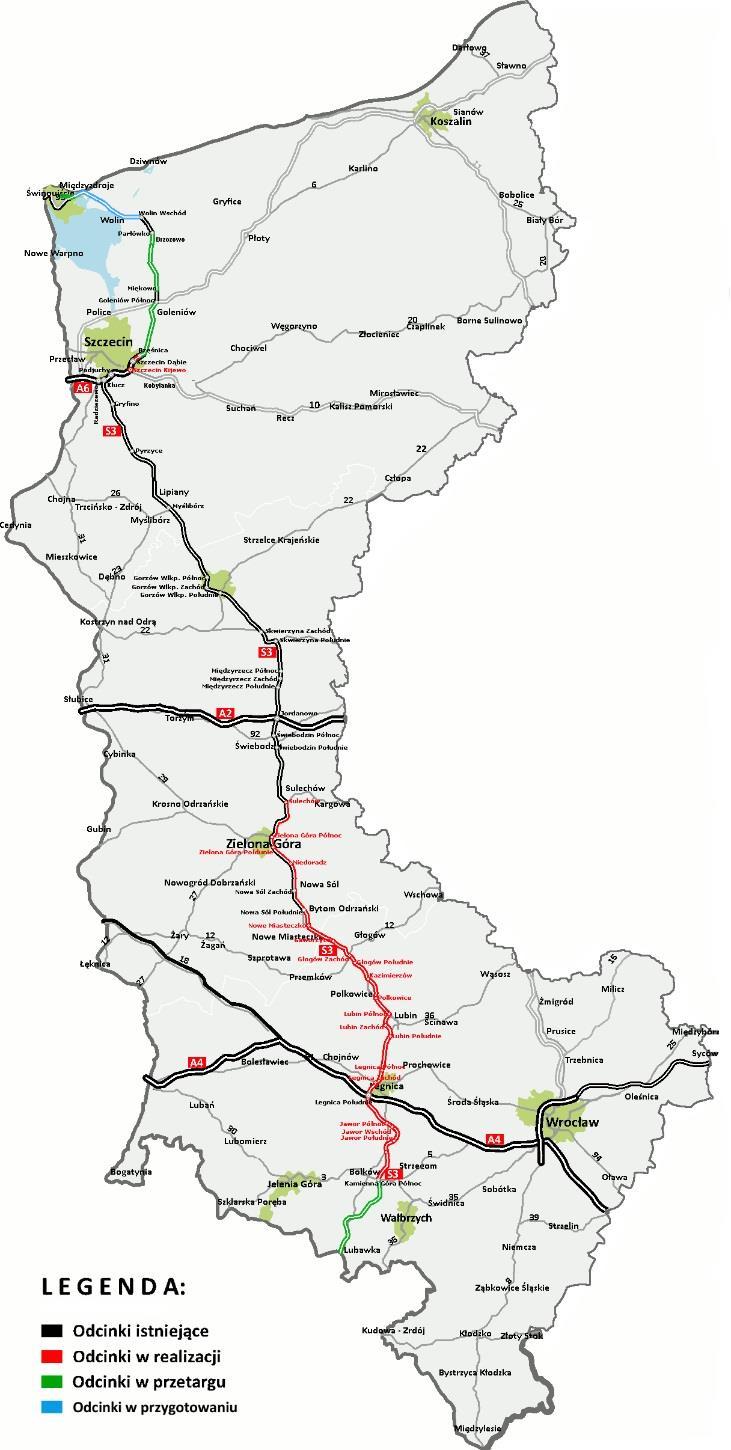Budowa drogi ekspresowej S3 Droga ekspresowa S3 to element Środkowoeuropejskiego Korytarza Transportowego CETC (Central European Transport Corridor), jest fragmentem