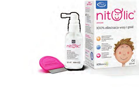 Zastosowana w Pipi NITOLIC Technologia o-effect gwarantuje szybkie i równomierne pokrycie skóry głowy i włosów oraz obecnych pasożytów.