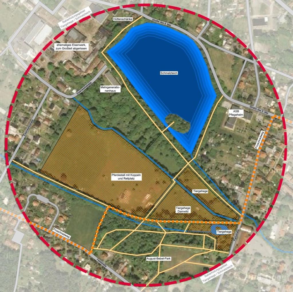 W Górnych Łużycach Działania po stronie niemieckiej Modernizacja parku miejskiego, który znajduje się na trasie szlaku rowerowego Żabia ścieżka i jest zlokalizowany na obszarze ochrony krajobrazu