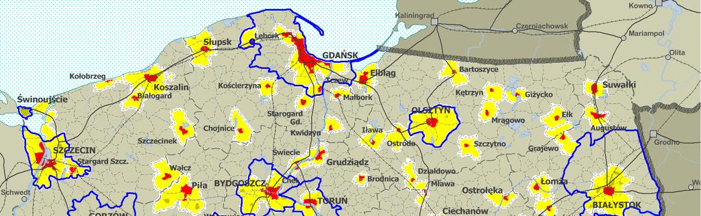 Koncepcja Przestrzennego Zagospodarowania Kraju 2030 (KPZK 2030) wprowadza hierarchizację miast.