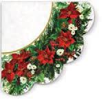 SPRUCE COMPOSITION WREATH ON DOOR POINSETTIA