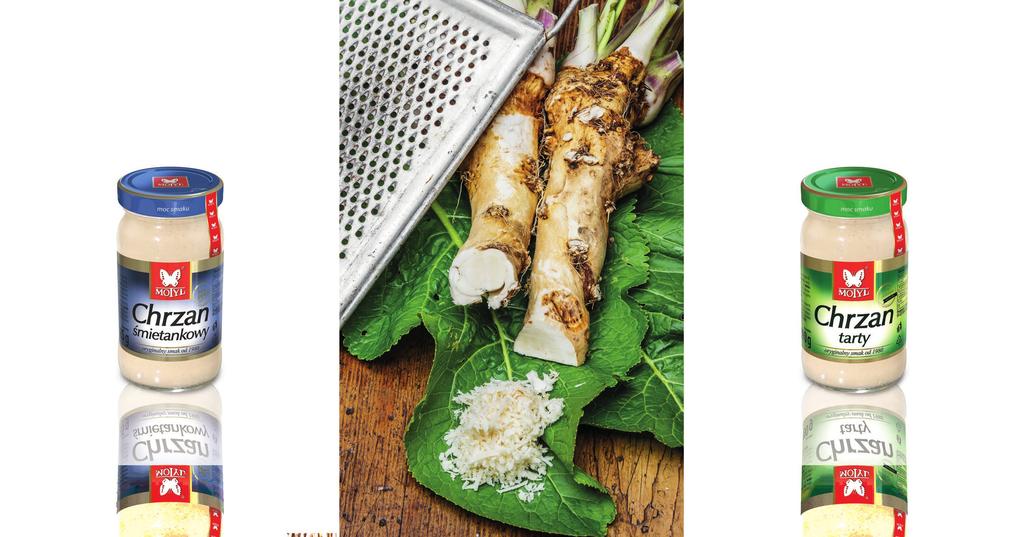 Chrzany / Horseradish Dzięki innowacyjnym technikom produkcji i najwyższej klasy know-how oferujemy Państwu chrzan zachowujący prawdziwie domowy smak.