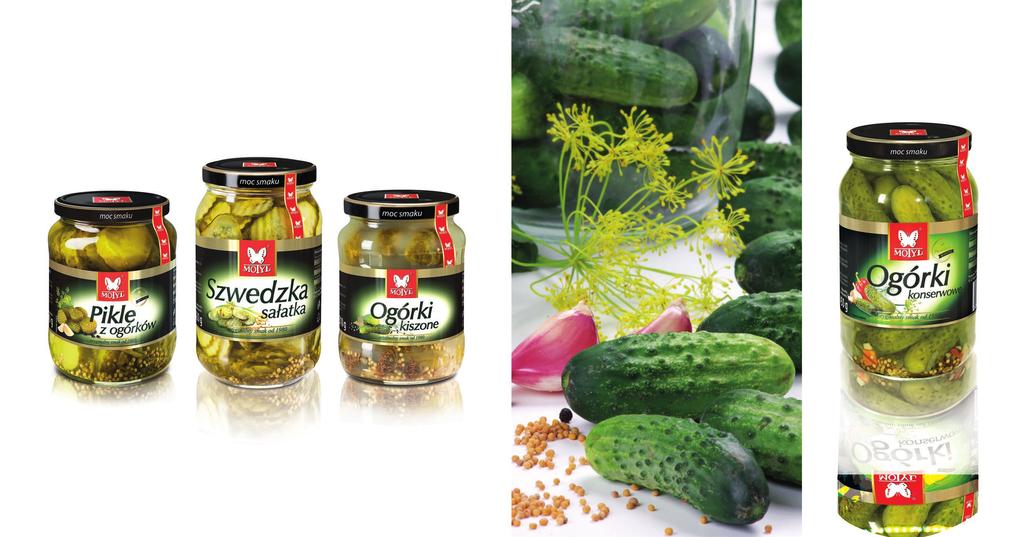 Warzywa konserwowe / Pickled vegetables Pikle z ogórków 680 g / Sweet sliced gherkins 680 g Sałatka szwedzka 900 ml / Swedish salad 900 ml Ogórki kiszone 720 ml / Sour gherkins 720 ml 680 g 350 g TO
