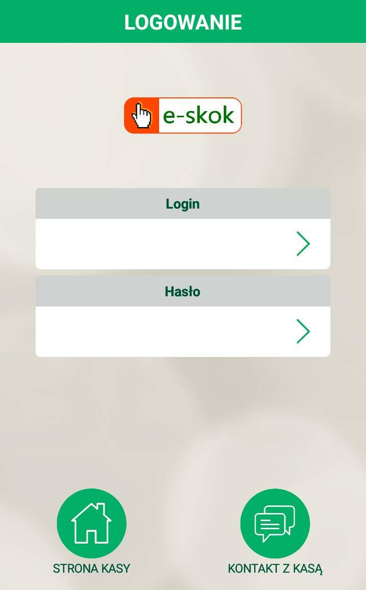 3.2. Kolejne logowanie Krok Aplikacja mobilna 1 Uruchom Aplikację mobilną Kasa Stefczyka na swoim urządzeniu.