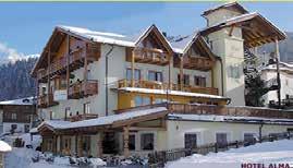 madonna di campiglio Val rendena Val di Sole Hotel Almazzago*** (Commezzadura) nowość Położenie: 700m od kolejki gondolowej Daolasa Pokoje: 1, 2, 3, 4 - osobowe Infrastruktura: centrum SPA (basen,