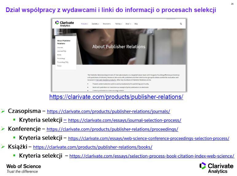 Oficjalne informacje o materiałach konferencyjnych w