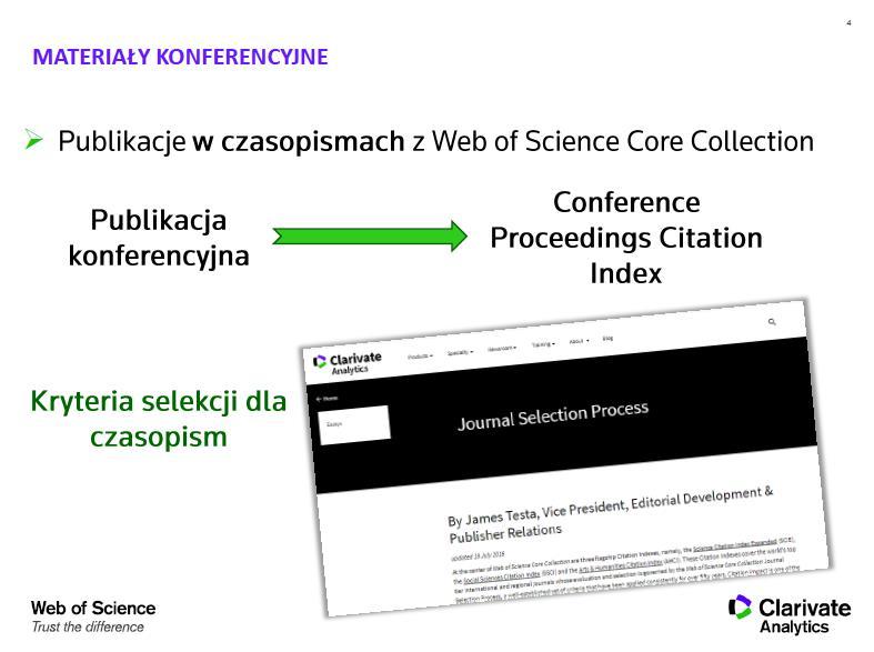 Konferencyjne materiały mogą być publikowane w czasopismach.